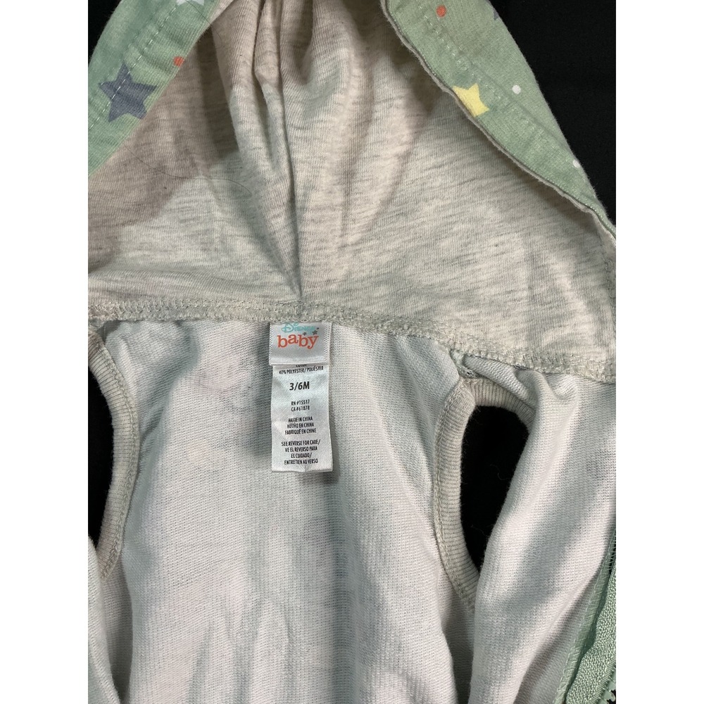Disney Baby Mickey Mouse Sleeveless Hooded Romper Sage Green 3-6M - Picture 2 of 4